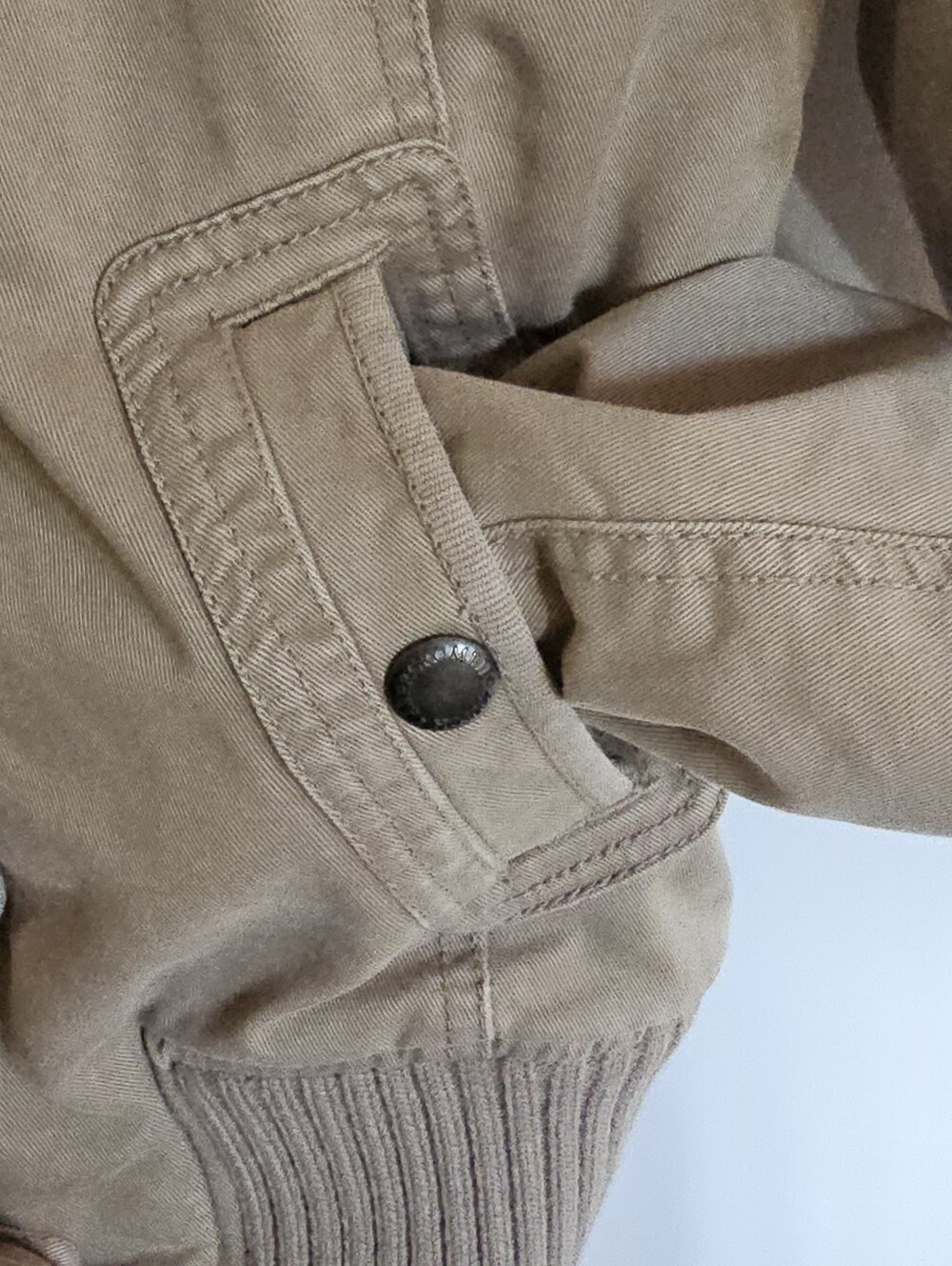 Authentic mid-2000s Abercrombie & Fitch heavy-duty canvas bomber jacket - Picture 4 of 13